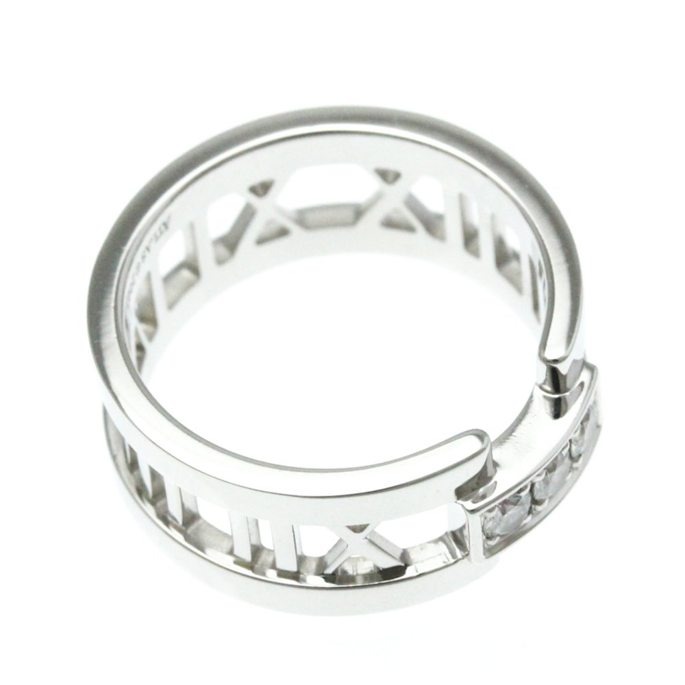 TIFFANY ATLAS 18K WHITE GOLD DIAMOND BAND RING SIZE 6.25 #53 - Picture 2 of 9